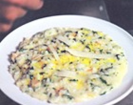 21 gordon ramsay: risotto met wilde knoflook en peterselie