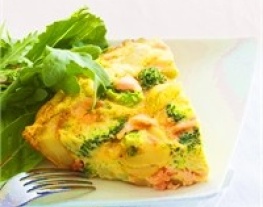24 broccolifrittata met zalm