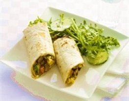 17 zomerse wrap met vleesreepjes