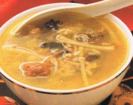 6 chinese kippesoep met paddestoelen