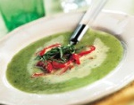 6 courgettesoep met gegrilde paprika