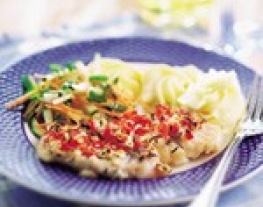 11 gegrilde roodbaarsfilet met tomaat, feta en bieslook