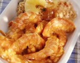 11 scampi in saffraansaus