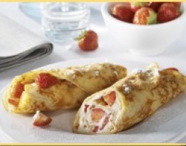 16 aardbeien- mascarponepannenkoek