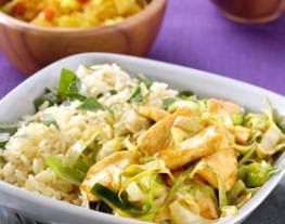 recepten vandaag Sweet Chilikip met spitskool, lente ui en wokrijst 1323