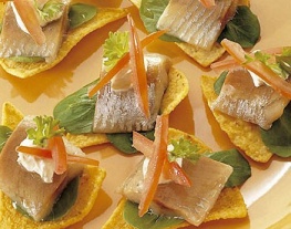 Eten Recept Vis Haringhapjes tortillachips pittige saus