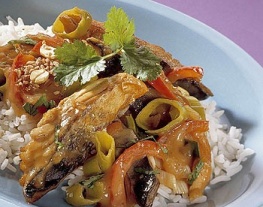 Eten Recept Vis Roergebakken makreel prei paprika