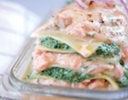 Eten Recept Vis Lasagne zalm spinazie