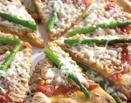 Eten Recepten Pizza Pizza Hollandse geitenkaas aspergetips