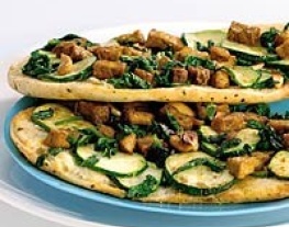 eten recept pizza Pizza naanbrood tofu