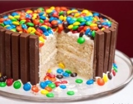 receptenvandaag kitkat M&M taart