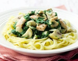recepten vandaag pasta tagliatelle spinazie zalmsaus