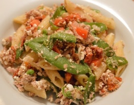 receptenvandaag tonijnsalade met cottage cheese en sugar snaps