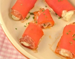 receptenvandaag Paprikarolletjes met parmaham en ricotta