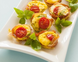 receptenvandaag Mini pies met prosciutto, tomaat en feta