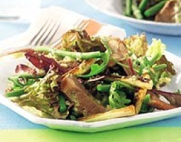 recepten vandaag salade lamsvlees muntdressing
