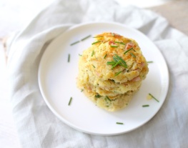 Recepten vandaag aardappelkoekjes met ham en bieslook