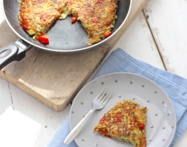 recepten vandaag Aardappelrosti met courgette en paprika