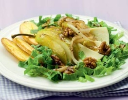 recepten vandaag herfst salade peer walnoot kaas