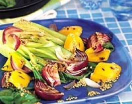 19 salade van gegrilde groenten met sesamdressing