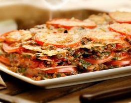 5 lasagne met spinazie, tomaat en gehakt
