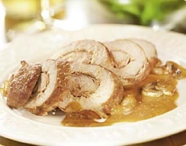 12 kalfsrolletjes met ham en champignons
