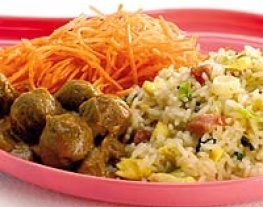 21 chinese nasi met gehaktballetjes
