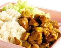 21 kokosrijst met rendang