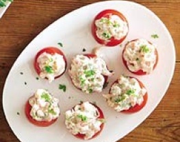 20 gevulde tomaten met garnaaltjes