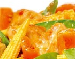 recept roerbak kip peultjes pinda