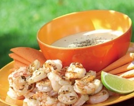 recepten vandaag pepergambas met knoflooksaus