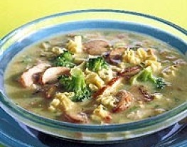 6 noodlesoep met kip en broccoli