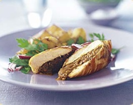 7 kipfilet gevuld met pesto en paddestoelen