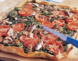 5 mallorcaanse pizza met spinazie en sardines