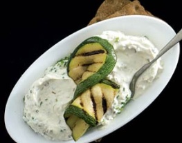 19 courgette met zuivelspread