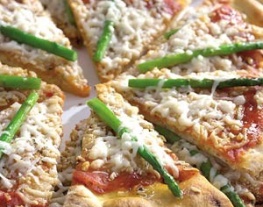 5 pizza met hollandse geitenkaas en aspergetips