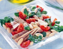 11 tonijnsalade met witte bonen en parmezaanse kaas