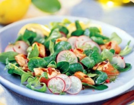 11 salade met gegrilde zalm 