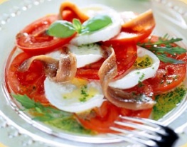 11 caprese salade met ansjovis