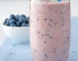 2 blauwe bessen smoothie